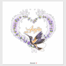 紫ハミパーソナライズされたドリハート シール