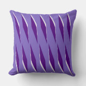 紫ハートの色相ダイヤモンドパターン クッション (正面)