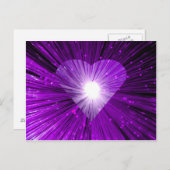 紫ハートはがき ポストカード (正面/裏面)