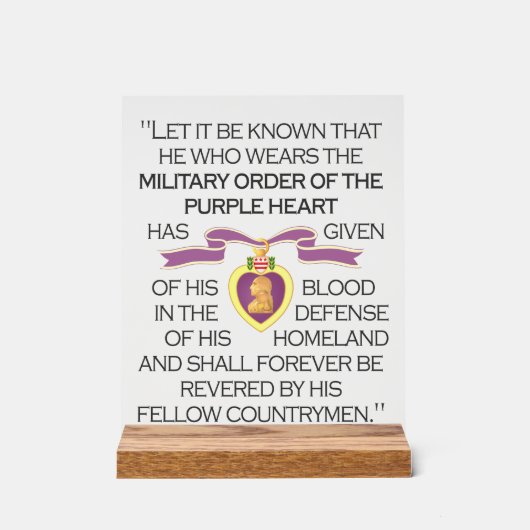 紫ハート アクリルサイン (正面)