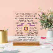 紫ハート アクリルサイン (ウェディング)