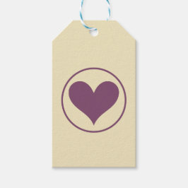 紫ハート ギフトタグ