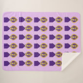 紫ハート シェルパブランケット (正面(横))