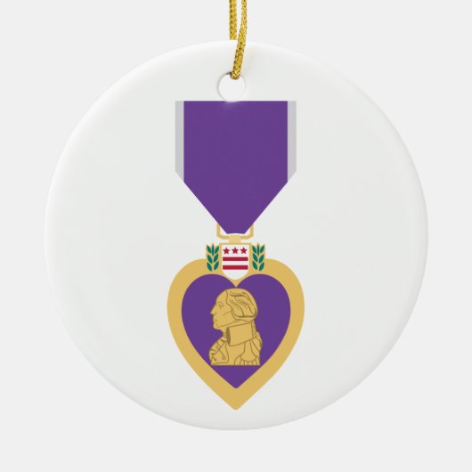 紫ハート セラミックオーナメント (正面)