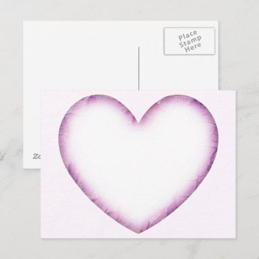 紫ハート ポストカード (正面/裏面)