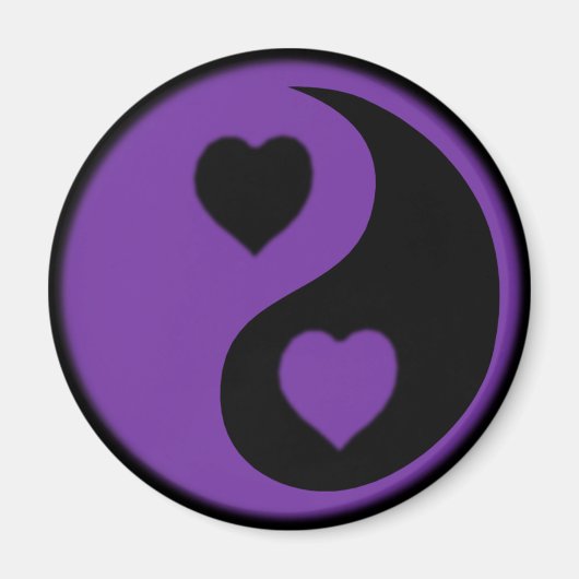 紫ハート マグネット (正面)