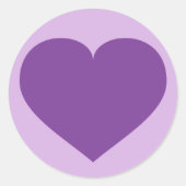 紫ハート ラウンドシール (正面)