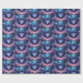 紫ハート ラッピングペーパー (フラット)
