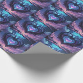 紫ハート ラッピングペーパー (角)