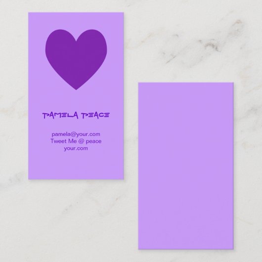 紫ハート 名刺 (正面/裏面)