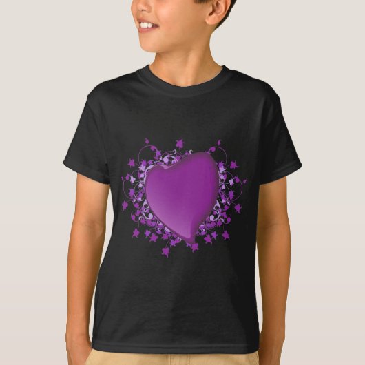 紫ハート Tシャツ (正面)