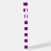 紫バイオレットと白のイニシャルストライプモノグラム Case-Mate iPhoneケース (裏面 / 左)