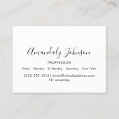 紫バイオレットアメジスト3Dフレーム紙吹雪クリストル 名刺 (裏面)