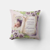 紫バイオレットアーチ写真ユニーク洗礼記念 クッション (正面)