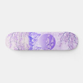 紫バイオレットア日本のジアさくらんぼ花月 スケートボード (横)