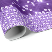 紫バイオレットグリッター甘い16番目のブライダルストローク ラッピングペーパー (ロールコーナー)
