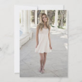 紫バイオレットシンプルハート写真sweet sixteen 招待状 (裏面)