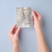 紫バイオレットシンプル写真sweet sixteen招待状 チラシ (手)