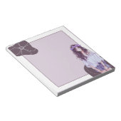 紫バイオレットシンプル可愛いアニメぼほメモ帳 ノートパッド (アングル)