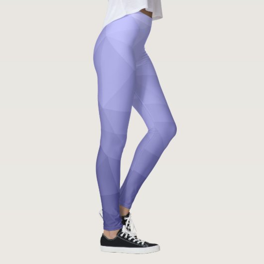 紫バイオレットブルーのメッシュグラデーションパターンモノグラム レギンス (右)