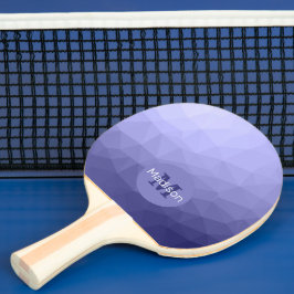 紫バイオレットブルーのメッシュグラデーションパターンモノグラム 卓球ラケット
