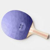 紫バイオレットブルーのメッシュグラデーションパターンモノグラム 卓球ラケット (横)