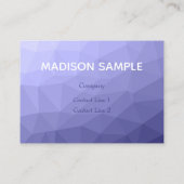 紫バイオレットブルーのメッシュグラデーションパターンモノグラム 名刺 (裏面)