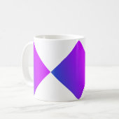 紫バイオレットブルージオメトリック正方形抽象芸術 コーヒーマグカップ (正面左)