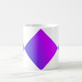 紫バイオレットブルージオメトリック正方形抽象芸術 コーヒーマグカップ (中央)
