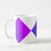 紫バイオレットブルージオメトリック正方形抽象芸術 コーヒーマグカップ (左)