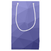 紫バイオレットメッシュのジオメトグラデーションリックパターン スモールペーパーバッグ (正面)