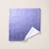 紫バイオレットメッシュのジオメトグラデーションリックパターン バスタオルセット (ウォッシュタオル)