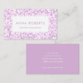 紫バイオレットモザイクパターンの名刺 名刺 (正面/裏面)