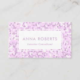 紫バイオレットモザイクパターンの名刺 名刺