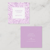 紫バイオレットモザイク模様スクエア名刺 スクエア名刺 (正面/裏面)