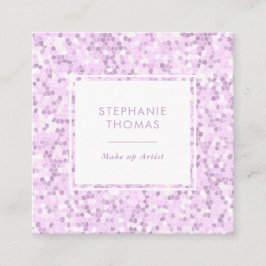 紫バイオレットモザイク模様スクエア名刺 スクエア名刺