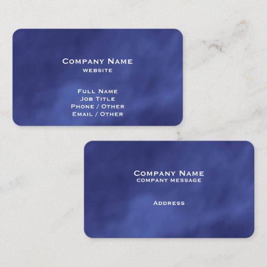 紫バイオレット水彩名刺 名刺 (正面/裏面)