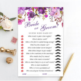 紫バイオレット牡丹フローラブライダルシャワーゲーム