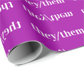 紫バイオレット白の代名詞/Them ラッピングペーパー (ロールコーナー)