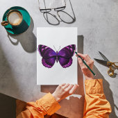 紫バタフライカスタムカットビニールシール シール