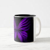 紫バタフライツートーンマグカップ ツートーンマグカップ (正面右)