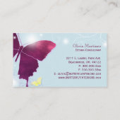 紫バタフライライトブルー 名刺 (裏面)