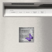 紫バタフライ素朴マグネット マグネット (インサイチュ (食洗機))