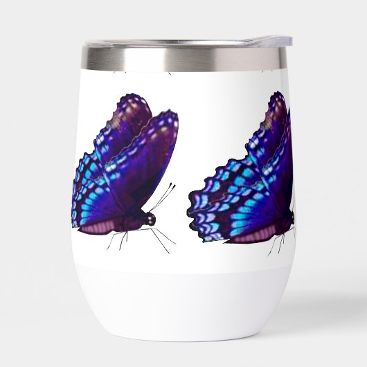 紫バタフライ絶縁飲用ガラス (左面)