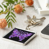 紫バタフライ31キーチェーン キーホルダー (側面)