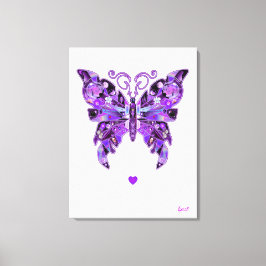 紫バタフライ31ノートブック キャンバスプリント