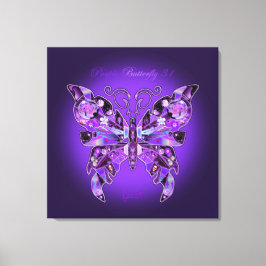 紫バタフライ31ノートブック キャンバスプリント