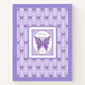紫バタフライ31ノートブック ノートブック (裏面)