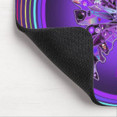 紫バタフライ31マウスパッド マウスパッド (コーナー)