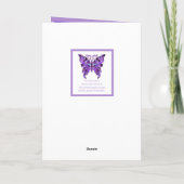 紫バタフライ31空白のカード サンキューカード (裏面)
